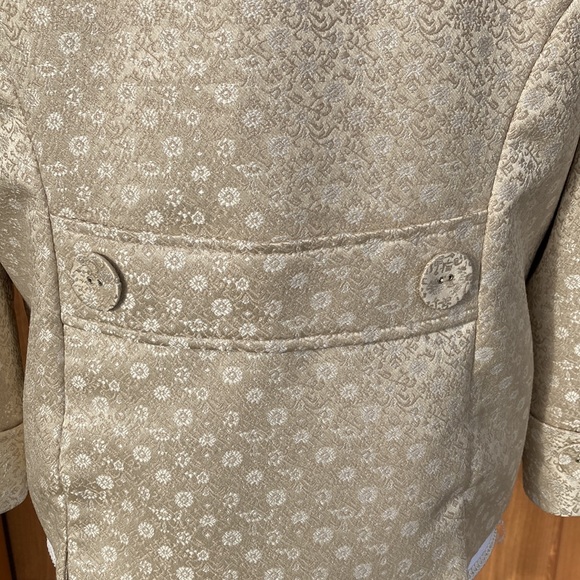 Gorgeous Rare Vintage Liz Claiborne Jacket Gold Brocade EUC Size 14 - Picture 11 of 16